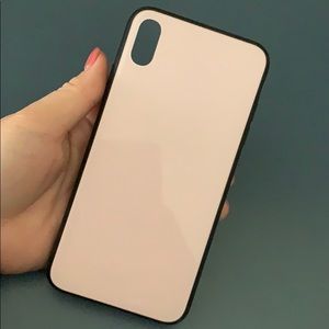 Pink tempered glass iPhone XS Max case